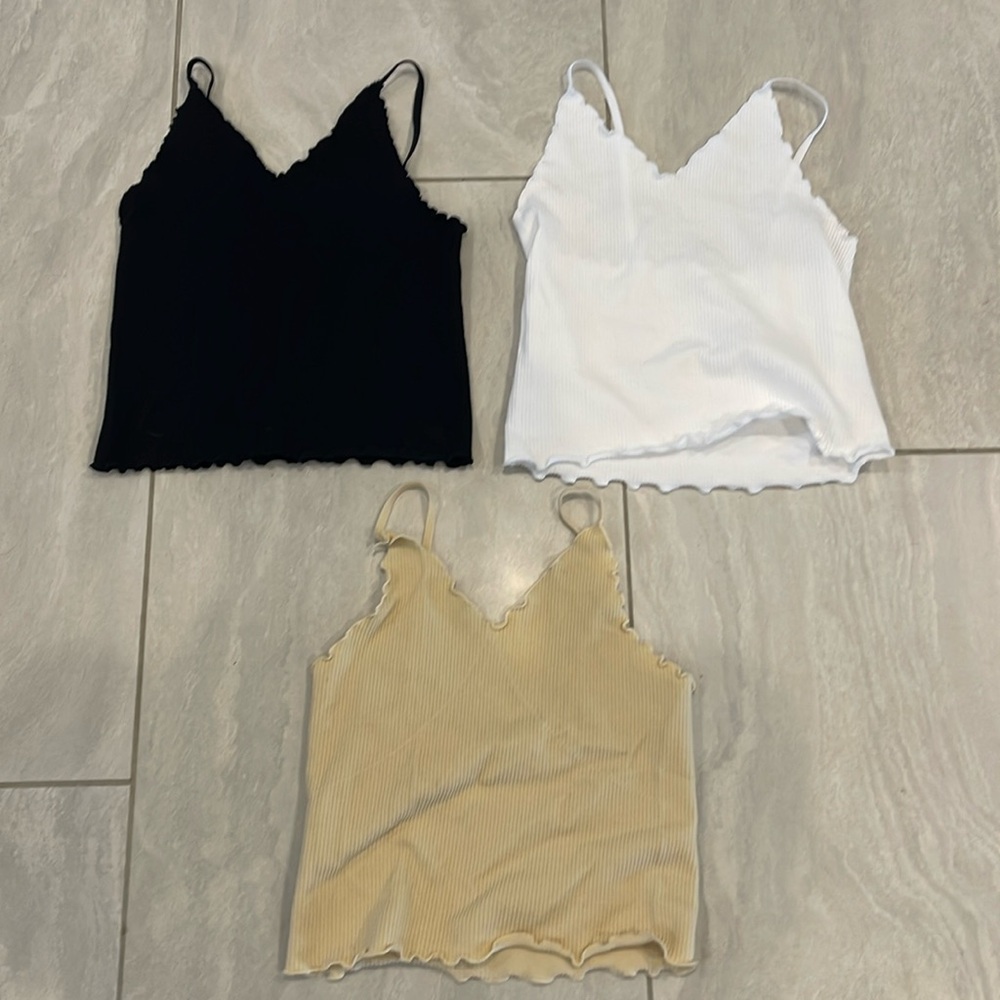 Active basic Adjustable strap tops Set of 3